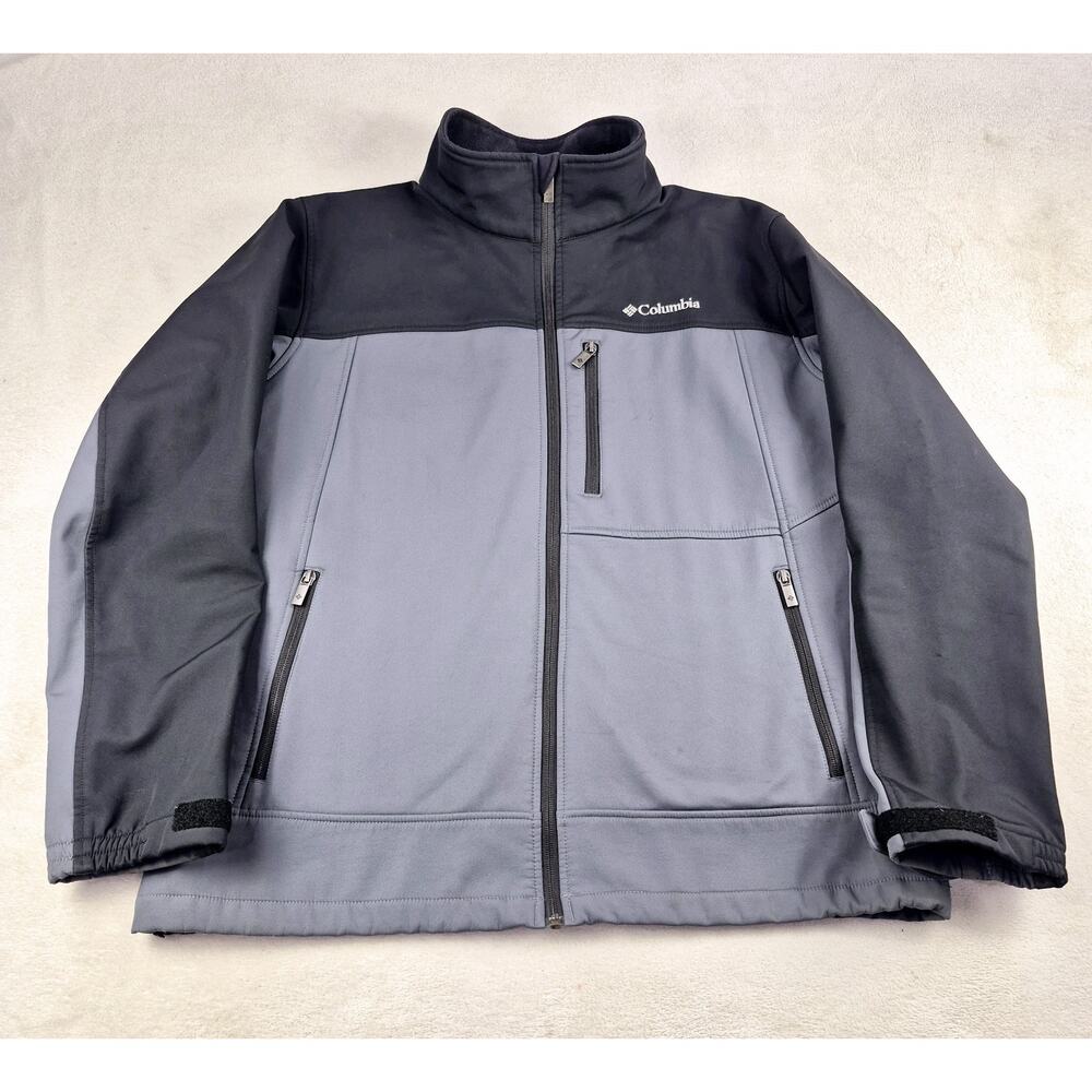 Columbia Men's Cruiser Valley Softshell Jacket Size Large Fleece-lined Defects